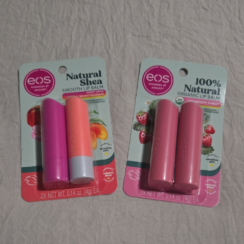 EOS Lip Balm Duo - Pink and Peach